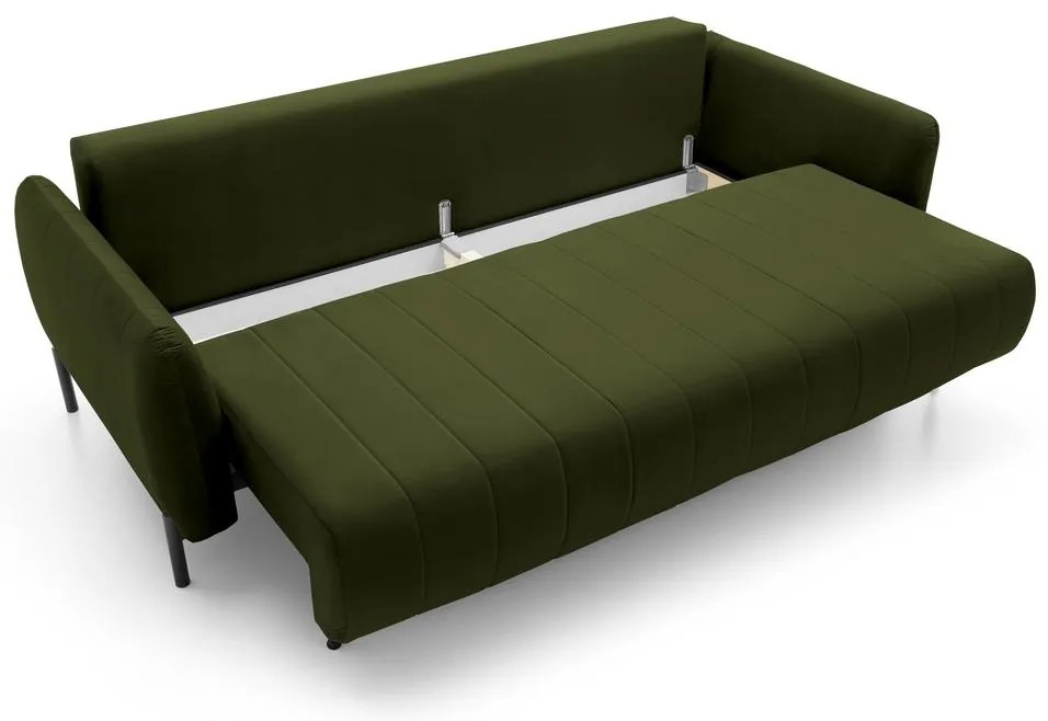 Pohovka trojsedačka Newbie  (olivová + čierna). Akcia -18%. Vlastná spoľahlivá doprava až k Vám domov. 1099247