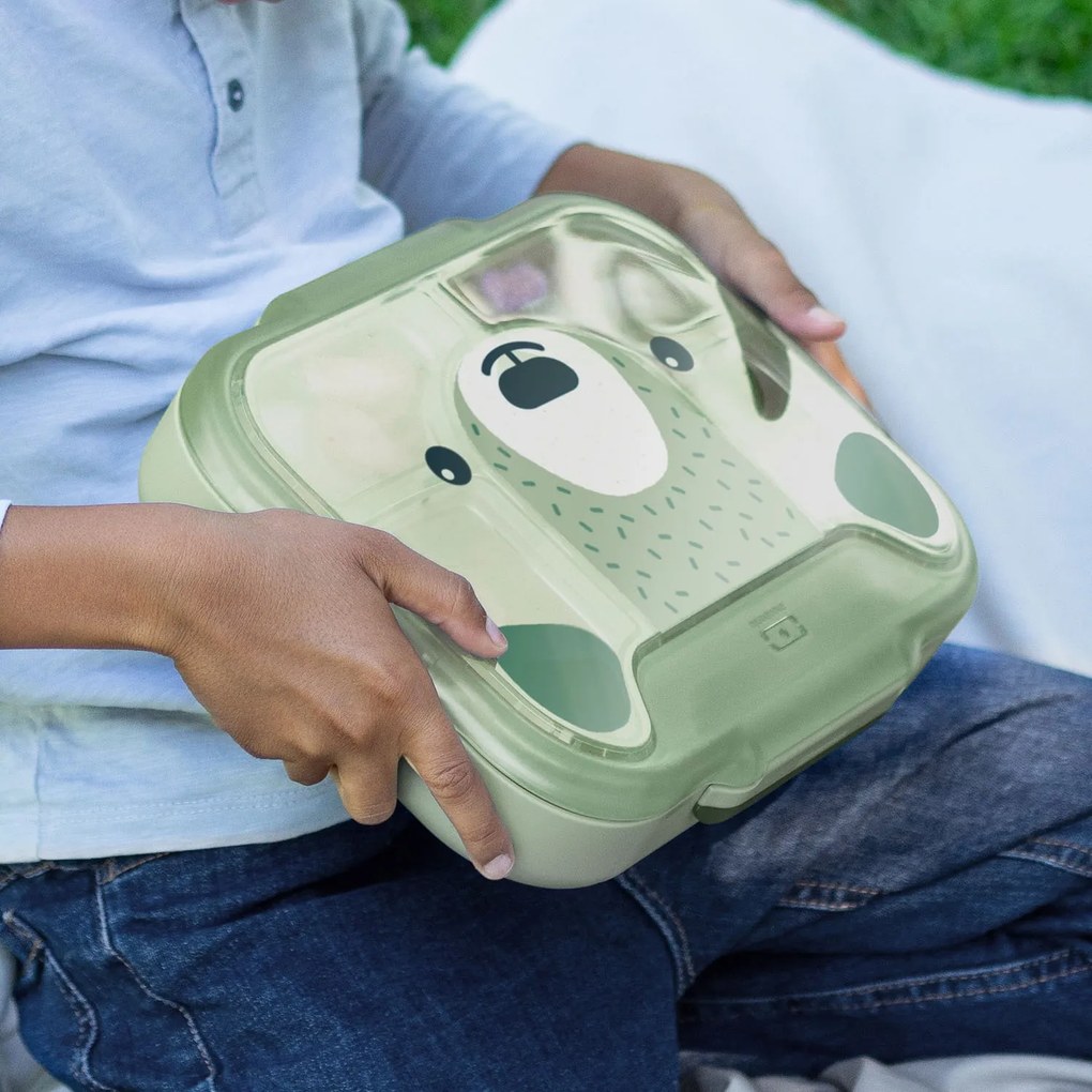 monbento Desiatový box Monbento Wonder Green Bear 950 ml