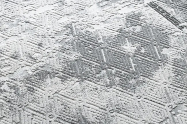 Koberec AKRYL VALS 0W1738 C53 87 Ramka beton, tmavý sivý / svetlý sivý