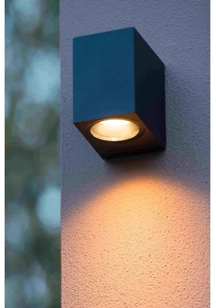 Lucide 69800/01/30 - Vonkajšie nástenné svietidlo ZARO 1xGU10/35W/230V IP44 čierna