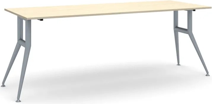 Rokovací kancelársky stôl WIDE, 220x80 cm, breza