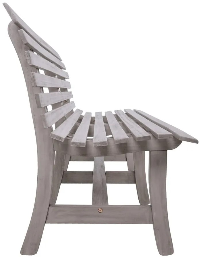 Sivá drevená záhradná lavica Mandalay – Garden Pleasure