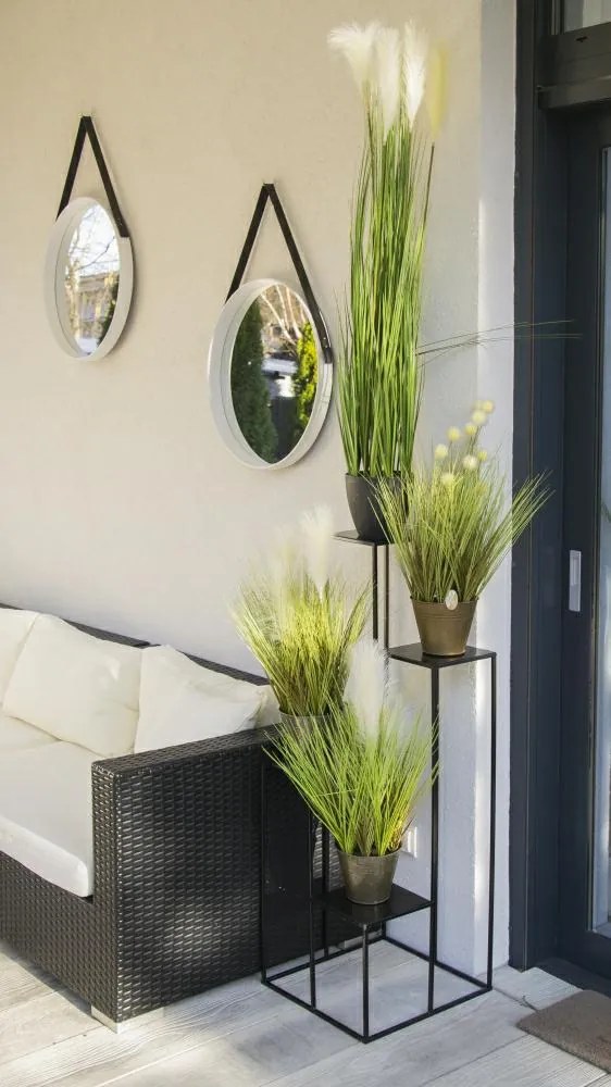 STOJAN NA KVETINÁČ KASKADA2 110X40X40 CM ČIERNA