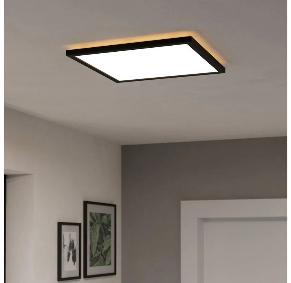 Eglo 901467-LED RGBW St. kúpeľ. svietidlo ROVITO-Z 17,6W/230V 39x39cm IP44 čierna EG901467
