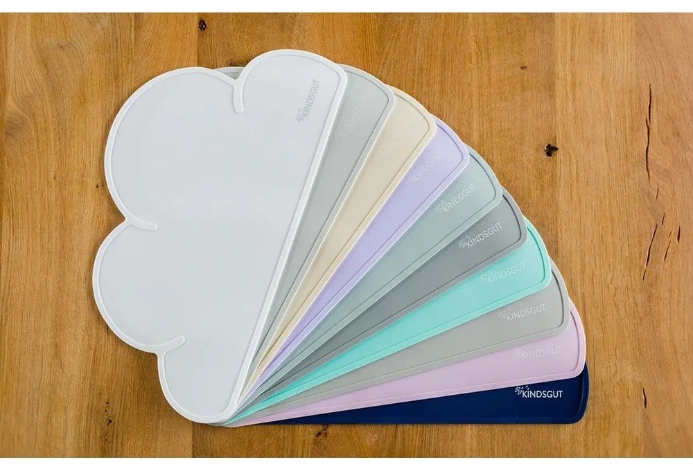 Tmavoružové silikónové prestieranie Kindsgut Cloud, 49 x 27 cm