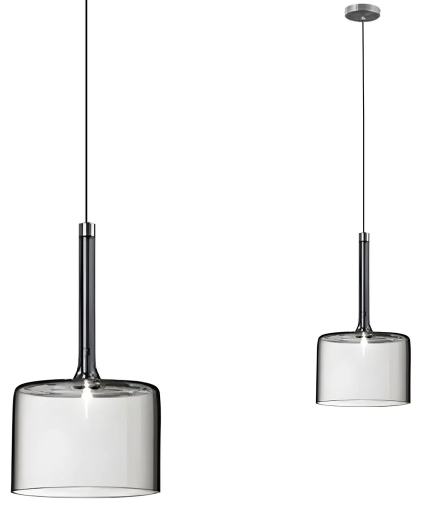 Toolight Toolight, stropné svietidlo 1xG4, APP1701-1CP GREY A, šedé sklo, OSW-04309