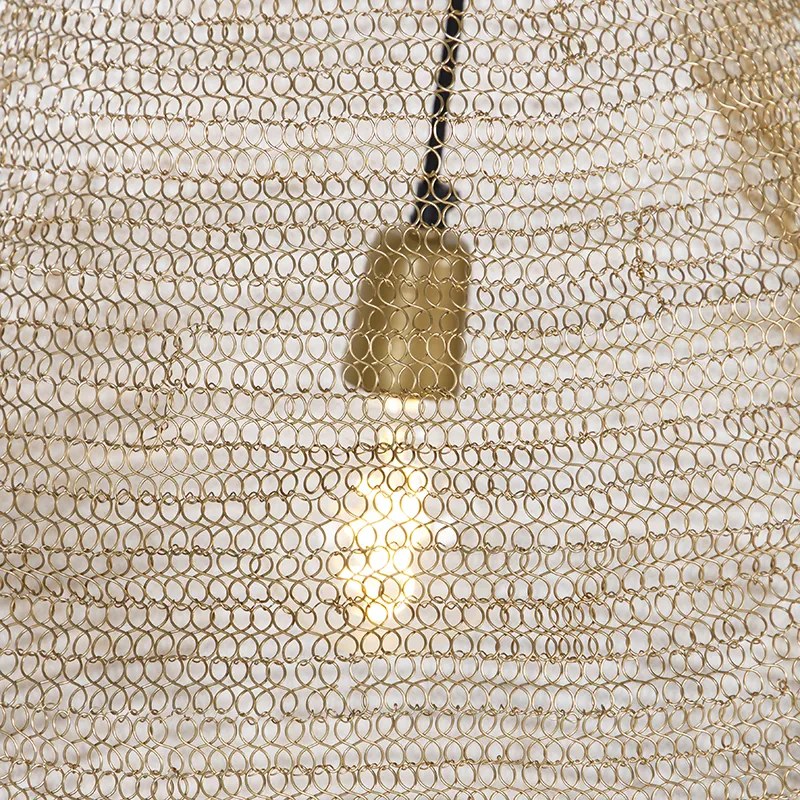 Orientálne závesné svietidlo zlaté 60 cm - Nidum