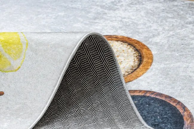 Protišmykový koberec / behúň ANDRE 3343 strieborný / béžový