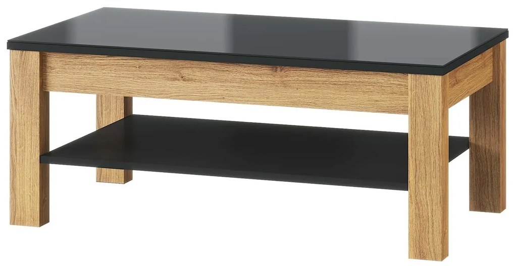 Konferenčný stolík Kama II 41 110 cm dub Camargue/čierny