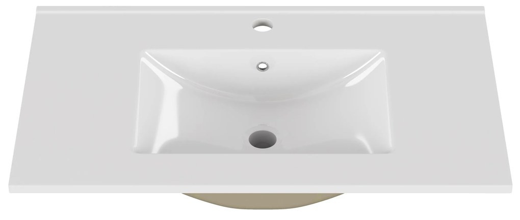 Zápustné umývadlo Houseland Cavelo 80 cm biele