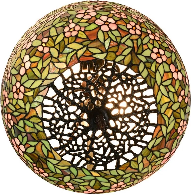 Farebná stolná lampa Tiffany Flower Garden - Ø 46*72cm E27/max 2x60W