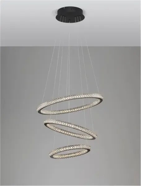 LED luster Ginevra 51 čierne