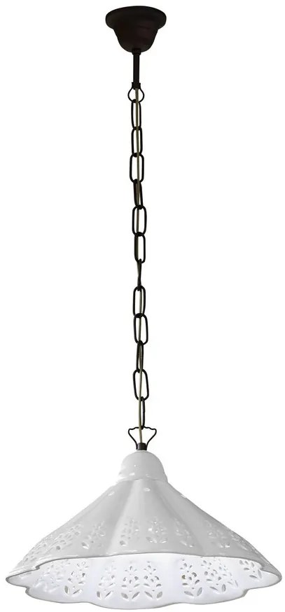 Sapho Sapho, LAMPEDUSA závesné svietidlo E27, 60W, 230V, IP21, keramické tienidlo, 39cm, mosadzná reťaz, MC011C