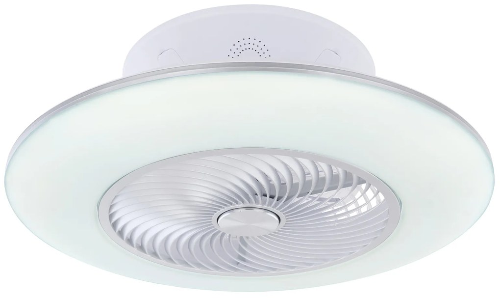 GLOBO Stropný ventilátor s LED osvetlením KELLO, letná prevádzka, 6 rýchlostí, LED 40W, biely