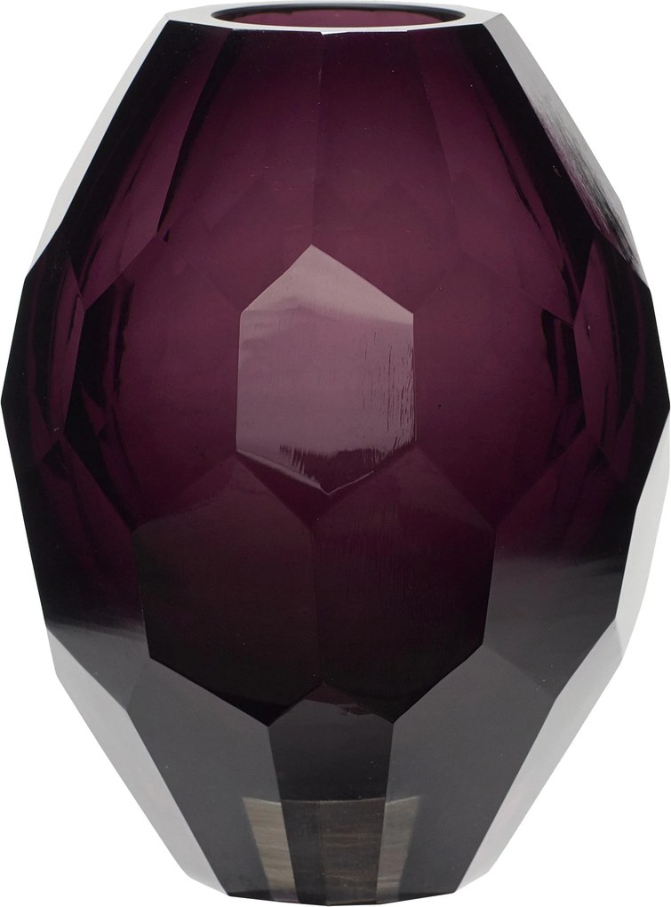 HÜBSCH váza sklo/číra/fialová 950504, fialová