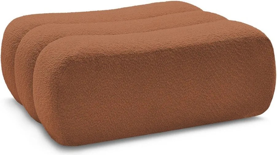 Oranžová podnožka z textílie buklé Azra – Bobochic Paris