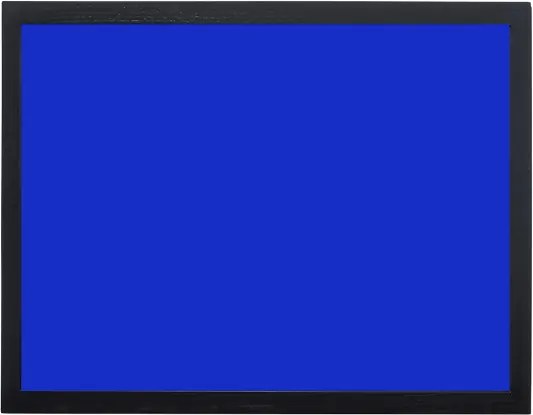 Toptabule.sk KRT03CR Modrá kriedová tabuľa v čiernom drevenom ráme 120x180cm / magneticky