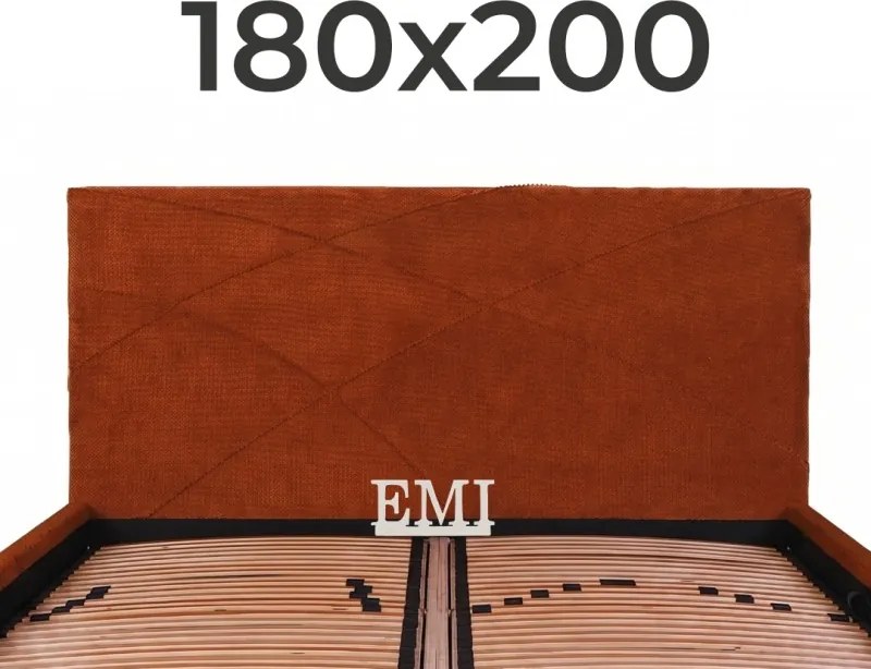 Posteľ čalúnená ZINNA + lamelový rošt + matrac EMI