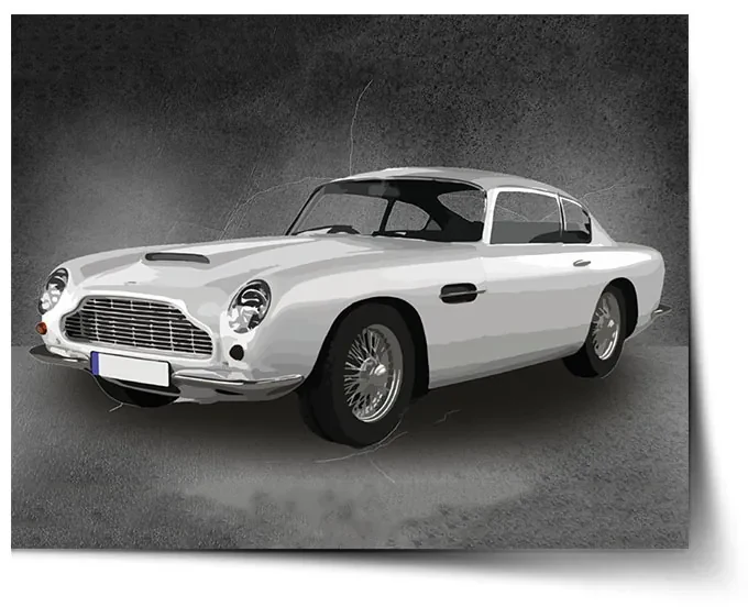 Sablio Plagát Aston Martin Tmavé pozadie - 60x40 cm