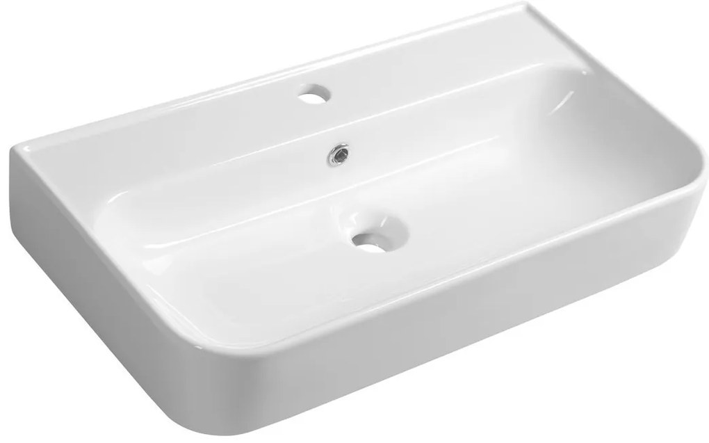 Isvea Isvea, SISTEMA U keramické umývadlo 70x38 cm, biela, 10PL53070