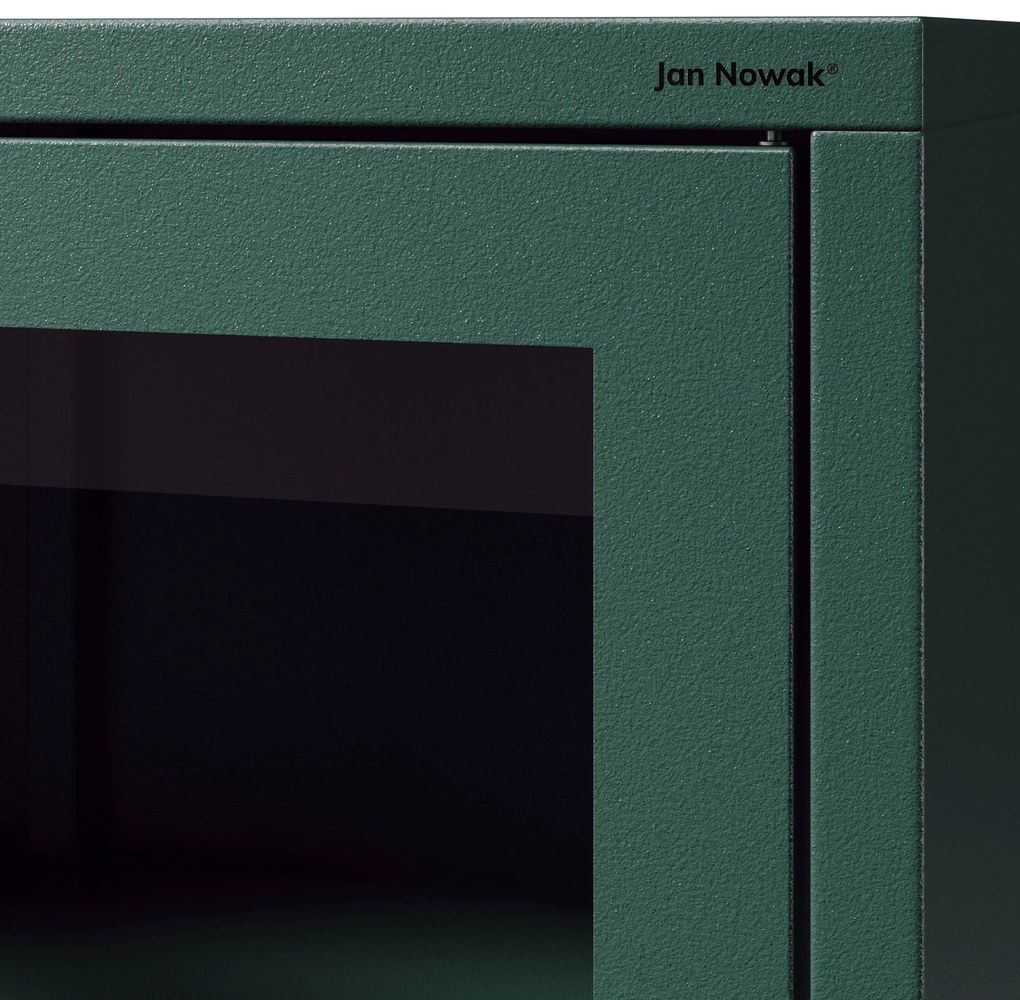 Vitrína GINA, 800 x 1015 x 400 mm, Modern: fľaškovo zelená farba