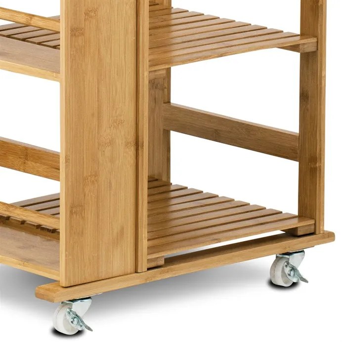BONTEC Regál, bambus, prírodný, DR-046 Farba: Prírodné