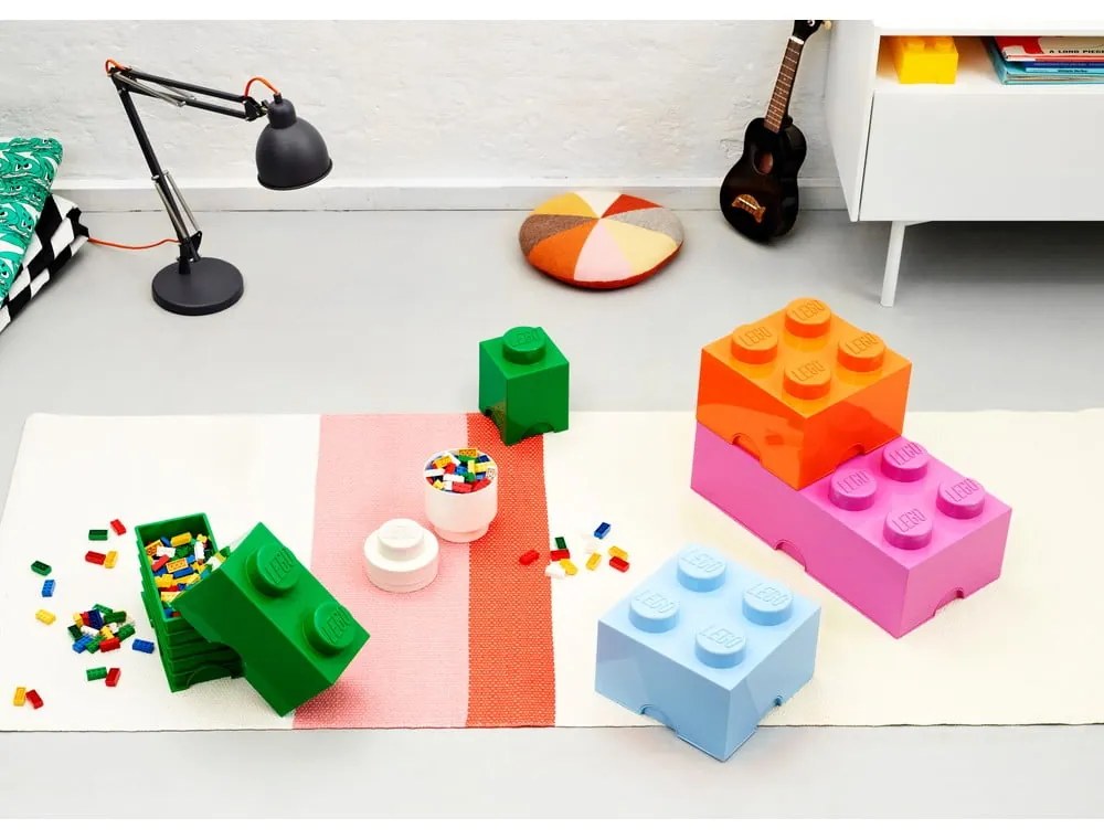 Svetlomodrý úložný box štvorec LEGO®