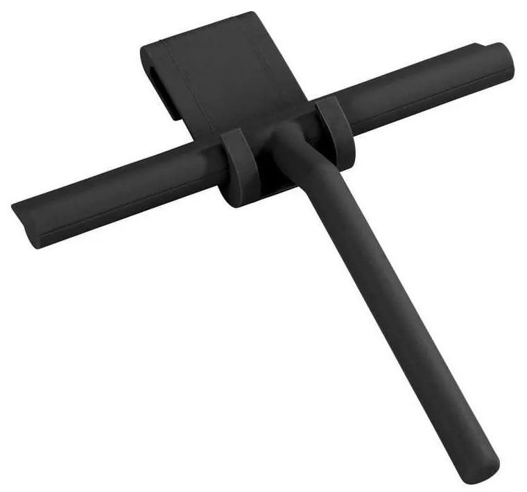 Čierna závesná samodržiaca kovová súprava doplnkov do kúpeľne Classic – Wenko