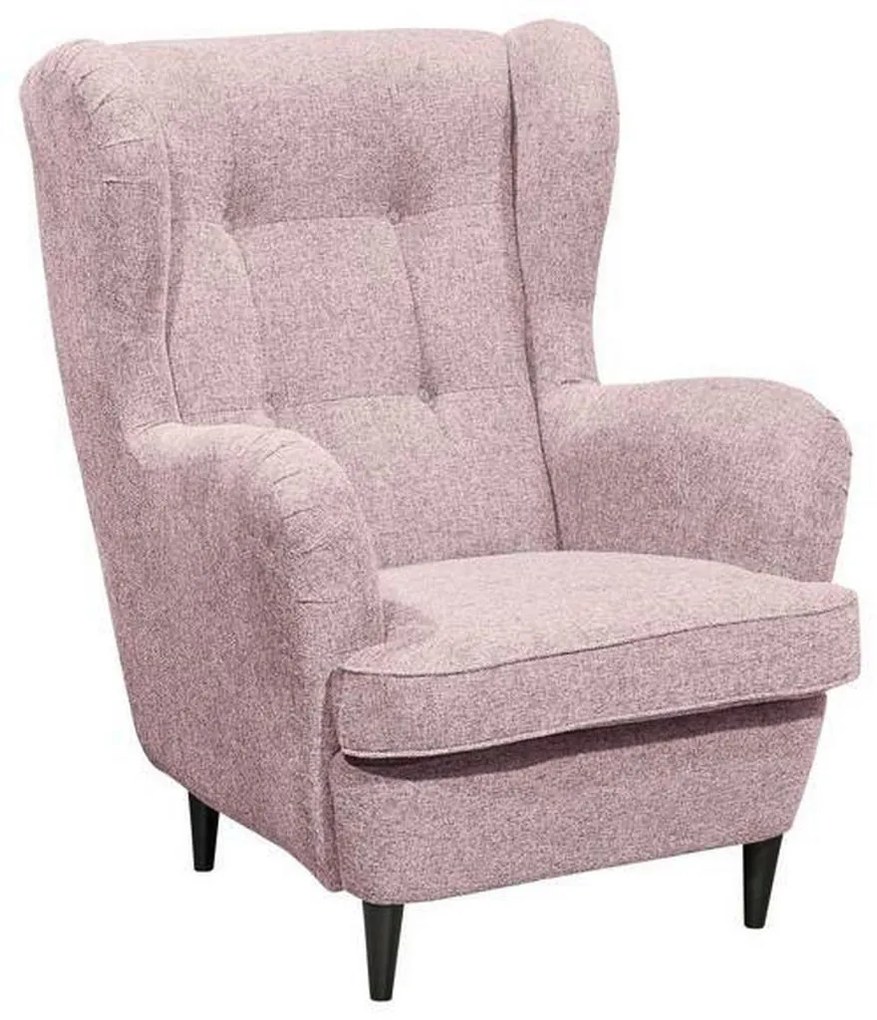 XXXLutz KRESLO UŠIAK, textil, kompozitné drevo, svetloružová MID.YOU - Kreslá - 002220035010