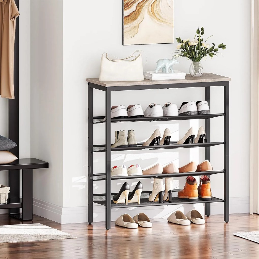 Botník Vasagle Melas 81 cm černý/šedý