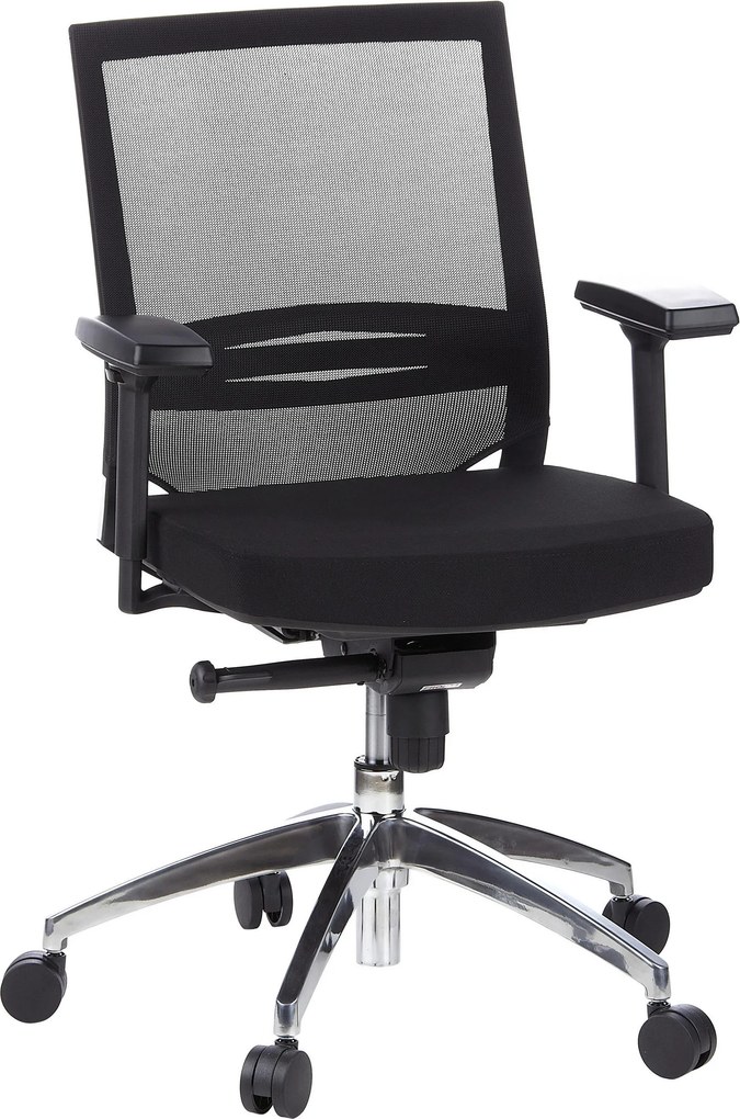 XXXLutz OTOČNÁ STOLIČKA, sieťovina, plochá tkanina, čierna MID.YOU - Online Only kancelárie - 001918011601