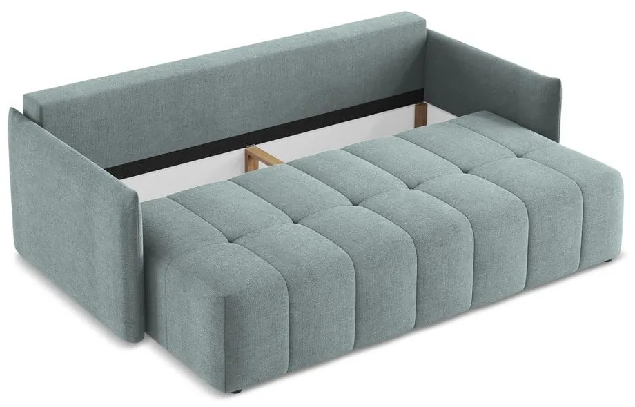 Modrá rozkladacia/s úložným priestorom pohovka 225 cm Moku – Makamii