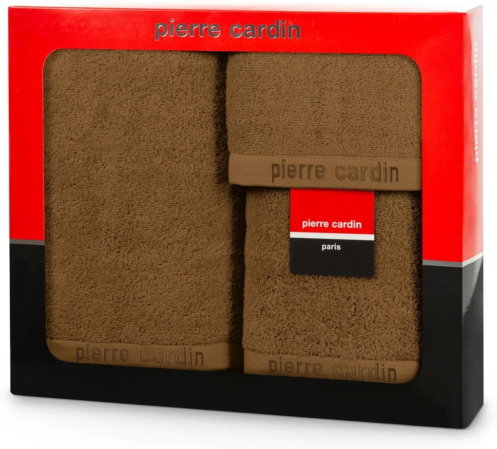 FROTÉ UTERÁK PIERRE CARDIN EVI SADA 30X50 CM, 50X90 CM, 70X140 CM MEDOVÁ