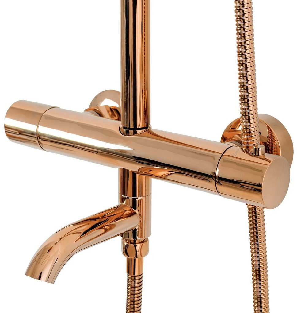 Rea Lungo, sprchová súprava s termostatickou batériou, ružové zlato, REA-P6606
