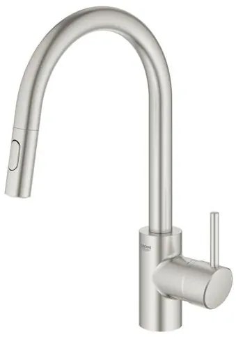 Grohe Concetto New drezová batéria s vyťahovacou sprškou supersteel 31483dc2 G31483DC2
