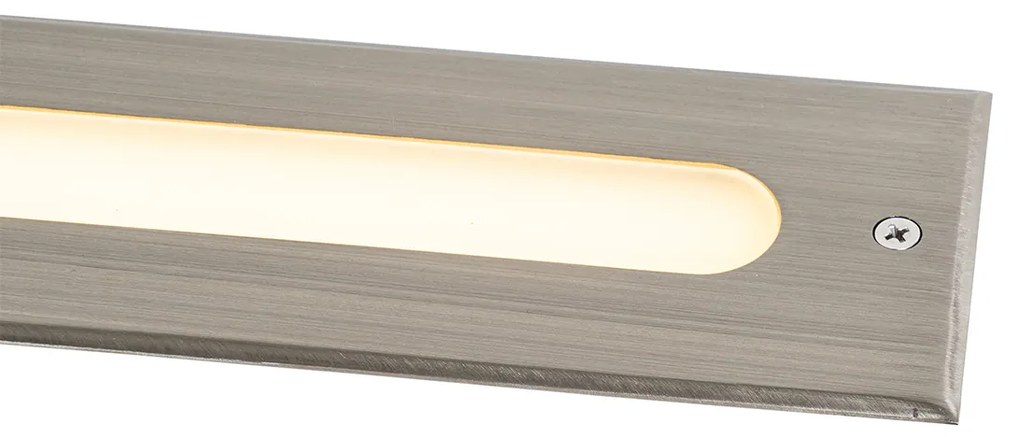 Moderný bodový svietidlo do zeme oceľ 30 cm vrátane LED IP65 - Eline