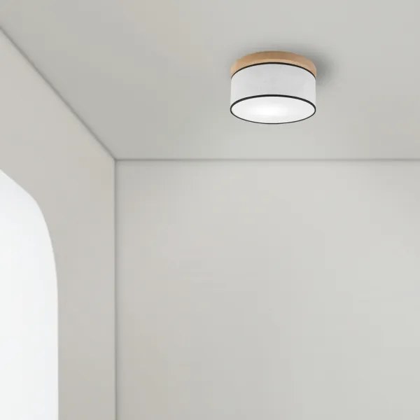 Brilagi - LED Stropné svietidlo BELLADONNA 1xE27/15W/230V pr. 30 cm biela/dub