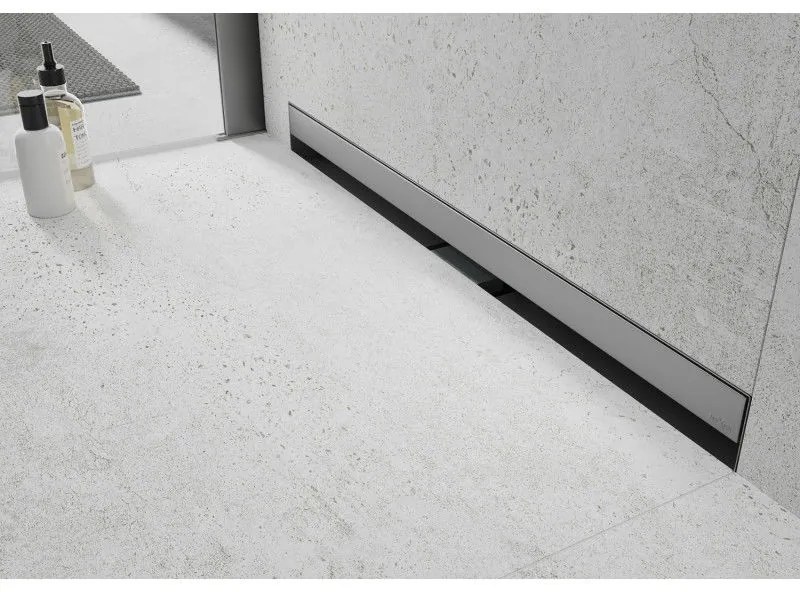 Mexen Flat nerezový sprchový žľab na stenu 50 cm vzor WALL, 1030050