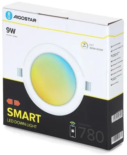 Aigostar - LED Stmievateľné podhľadové svietidlo LED/9W/230V pr. 14,5 cm Wi-Fi