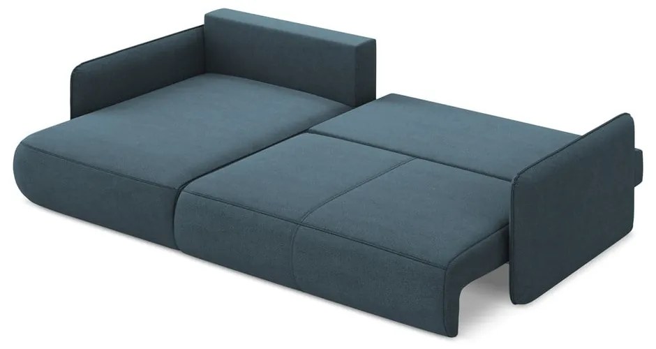 Modrá rozkladacia/s úložným priestorom rohová pohovka (ľavý roh) Nanea – Makamii