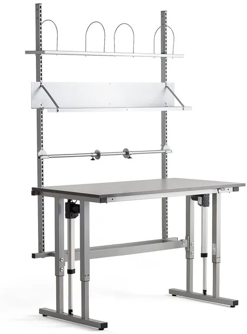 Dielenský baliaci stôl MOTION, výškovo nastaviteľný, 1500x800 mm