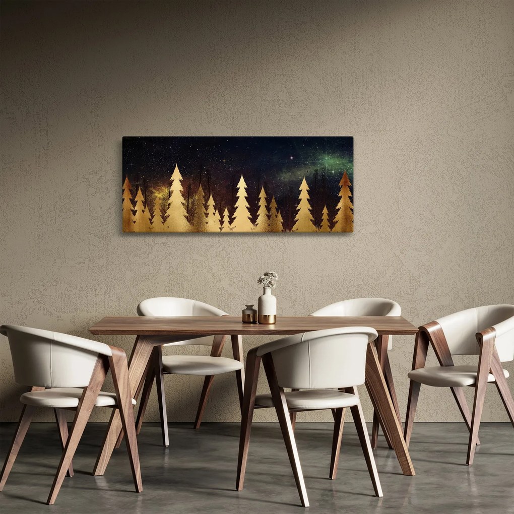 Obraz - Zlatá noc (120x50 cm)