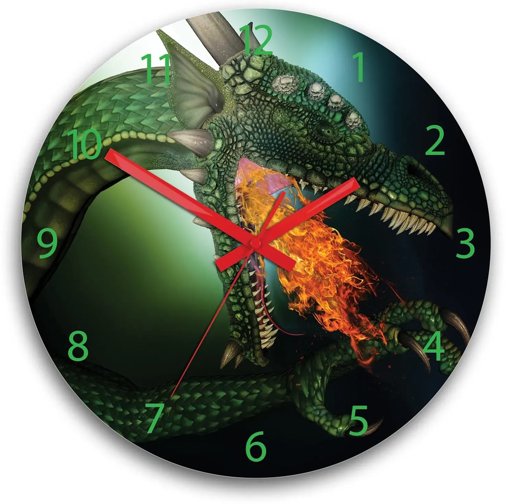 Detské nástenné hodiny Ami Dragon 30 cm viacfarebné