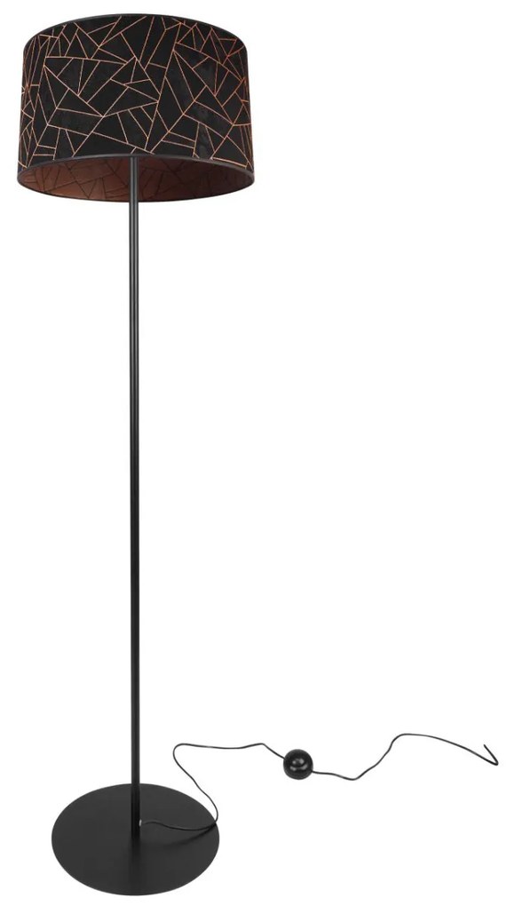 Stojacia lampa Werona, 1x textilné tienidlo so vzorom (výber zo 6 farieb), (výber z 3 farieb konštrukcie)