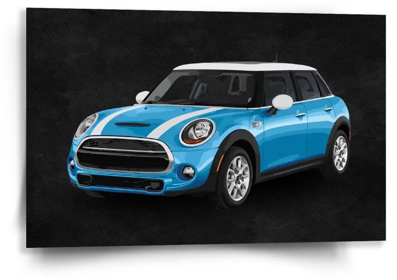 Sablio Obraz Mini sedan Čierne pozadie - 60x40 cm
