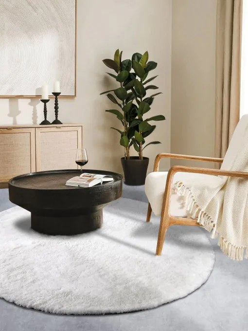 Koberec Hanse Home Myk Olaf ivory / biely kruh