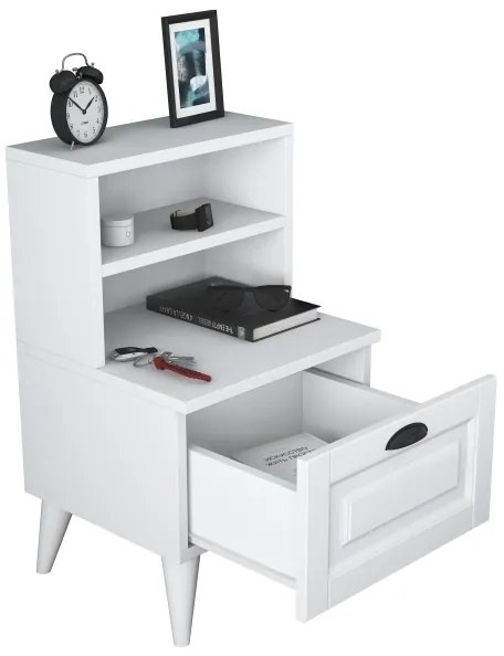 Nočný stolík RANI 45x74,4 cm biela