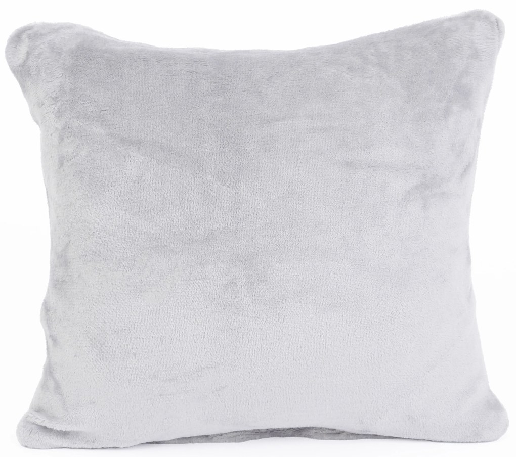 Obliečka na vankúšik mikroplyš Exclusive 40 × 40 cm - Laura svetlo sivá