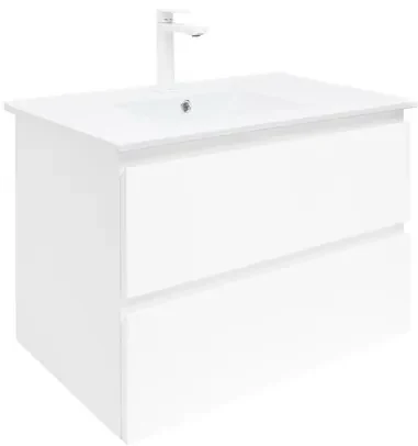 Kúpeľňová skrinka s umývadlom SAT B-Way 79x50x45 cm biela lesk BWAY280WU4B2