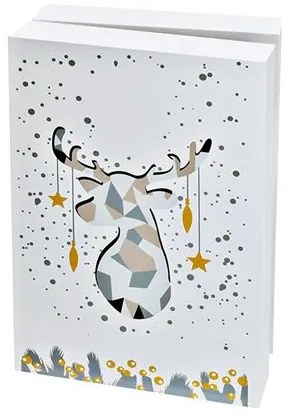 Solight LED drevený adventný kalendár kniha 1V244